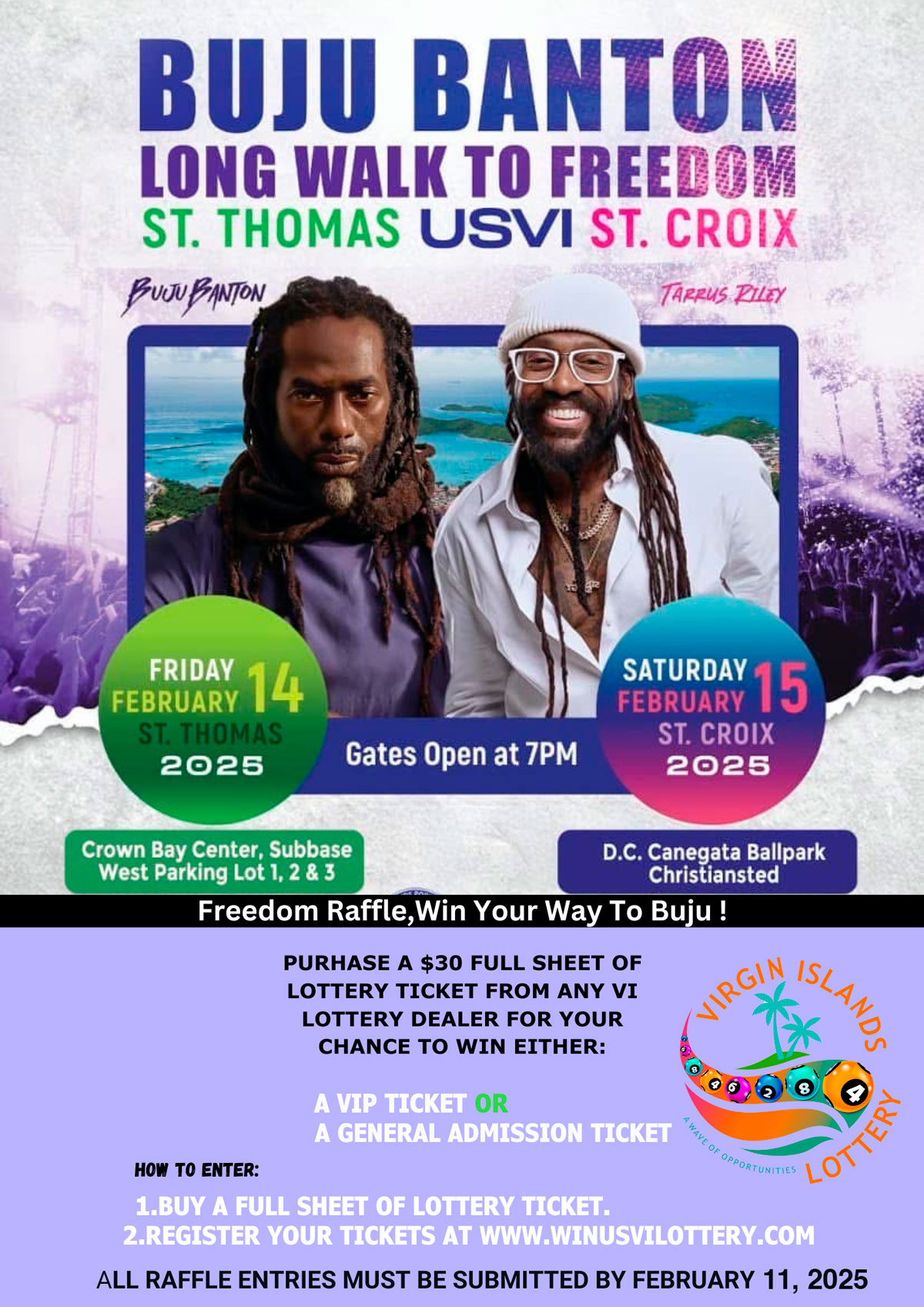 Enter the Buju Banton Concert Raffle Today!