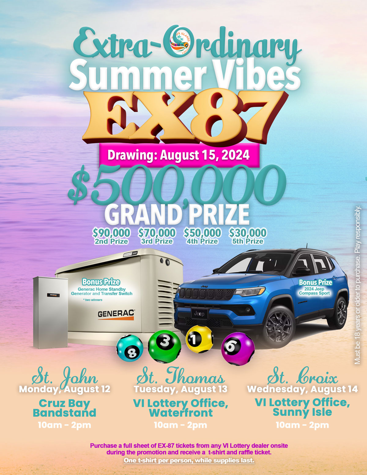 Extra-Ordinary Summer Vibes EX87 Promotional Events - August 12 - August 15